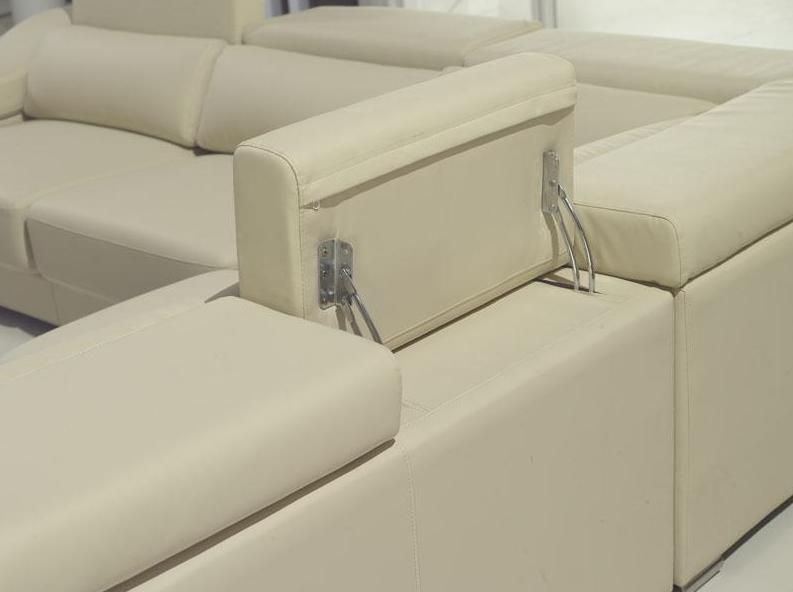 Adjustable Advanced Top-Grain Leather Sectional - Click Image to Close