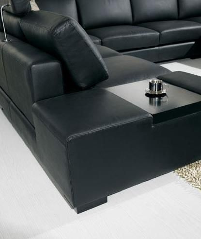 Adjustable Advanced Covered in Bonded Leather Sectional - Click Image to Close