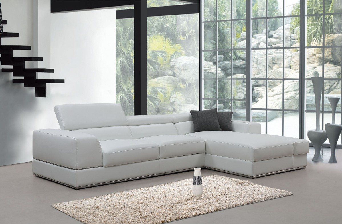 Adjustable Advanced Italian Leather Sectional - Click Image to Close