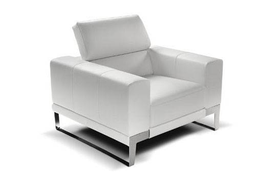 Breathtaking White Sectional with Italian Leather - Click Image to Close