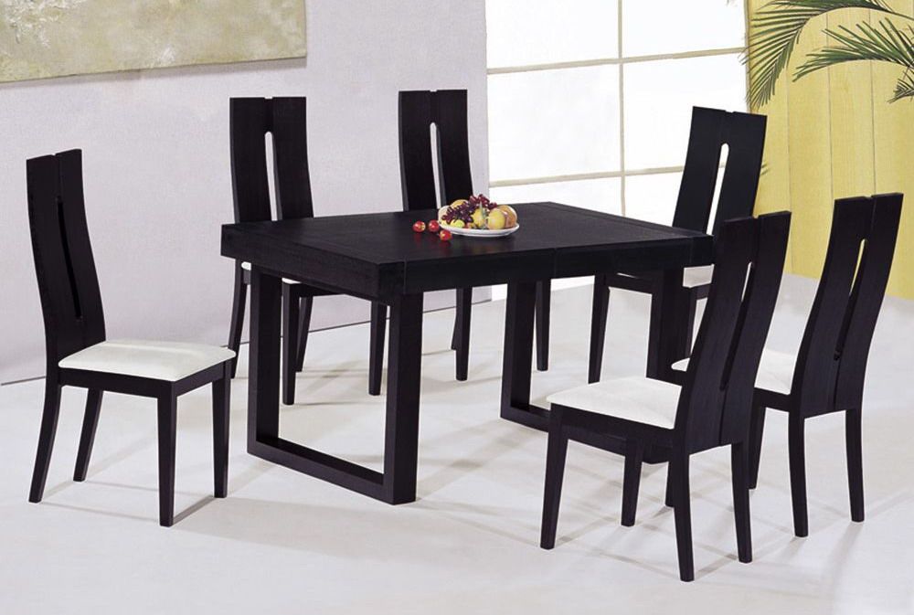 Contemporary Luxury Wooden Dinner Table and Chairs - Click Image to Close