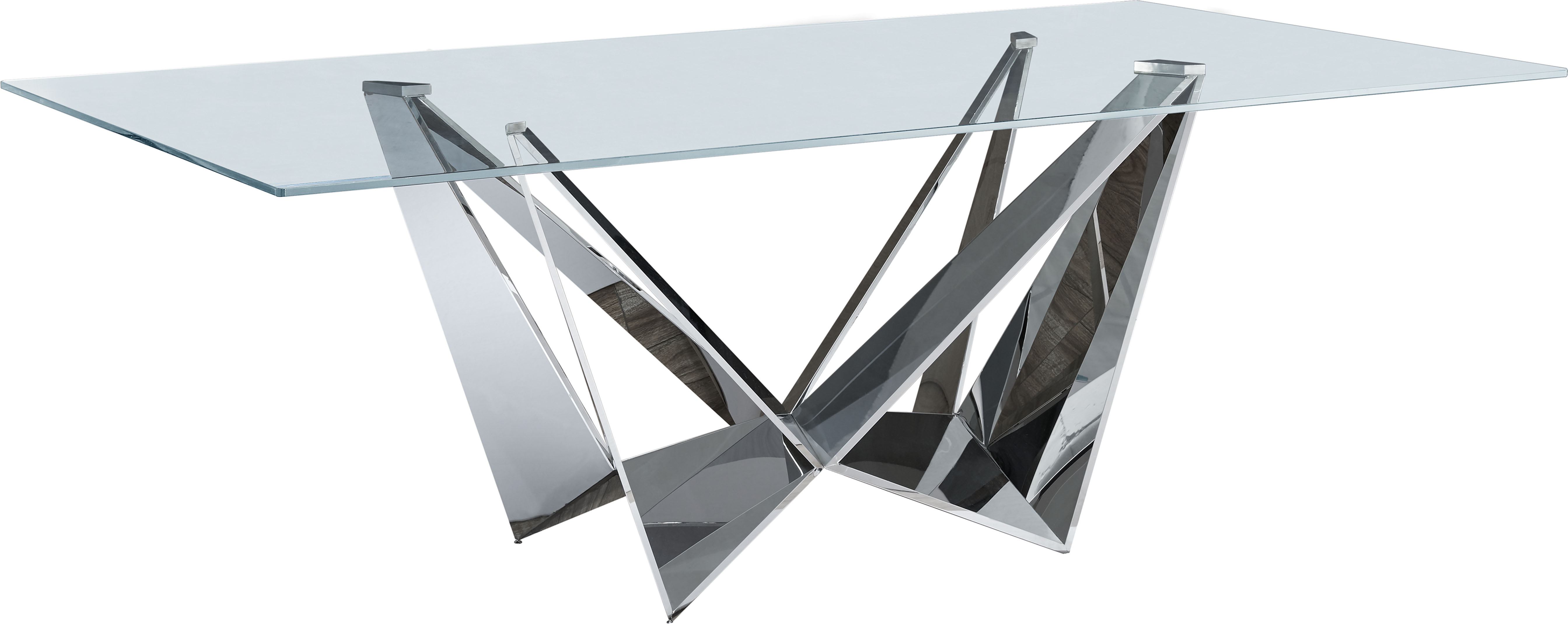 Exclusive Rectangular Glass Top Modern Dining Set - Click Image to Close