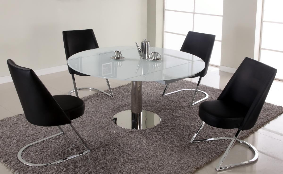 Extendable Round Sqaure Glass Top Designer Table Set St. Louis Missouri