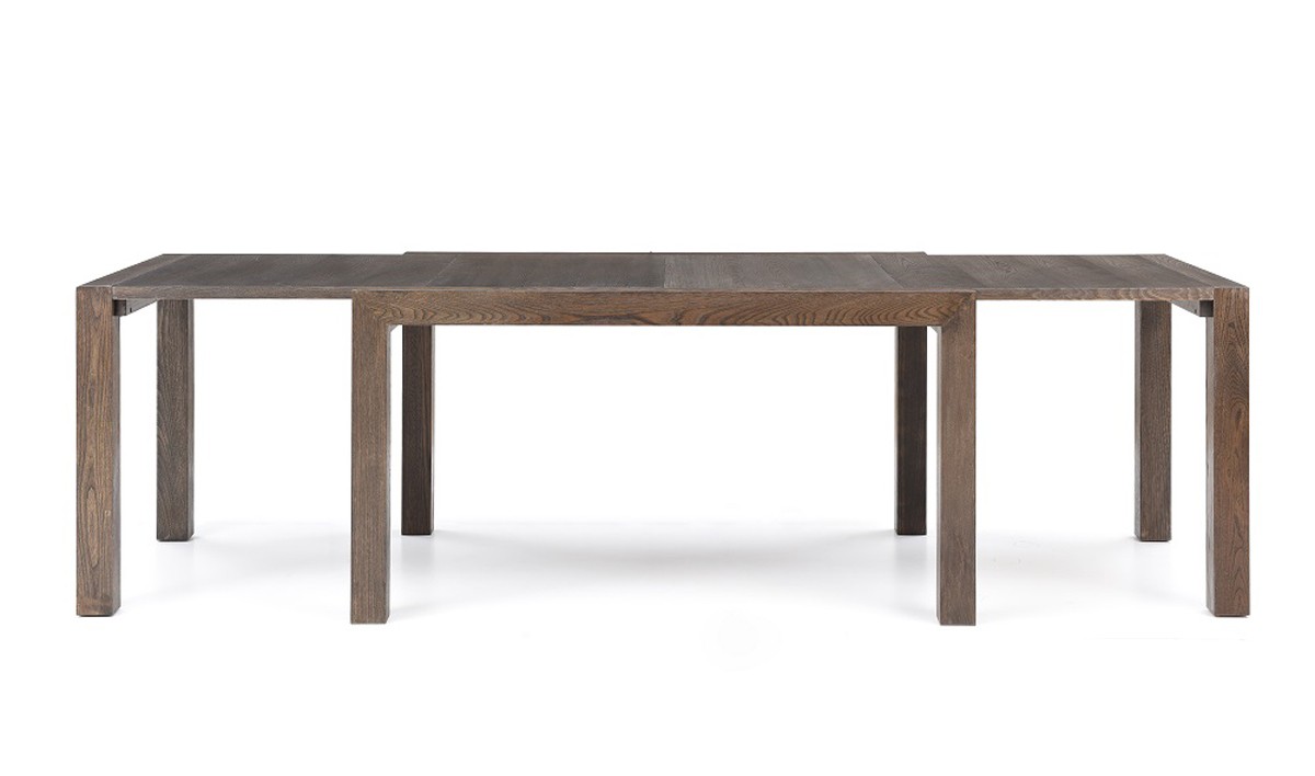 Modern Grey Oak Extendable Dining Table - Click Image to Close