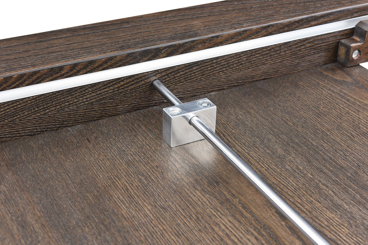 Modern Grey Oak Extendable Dining Table - Click Image to Close
