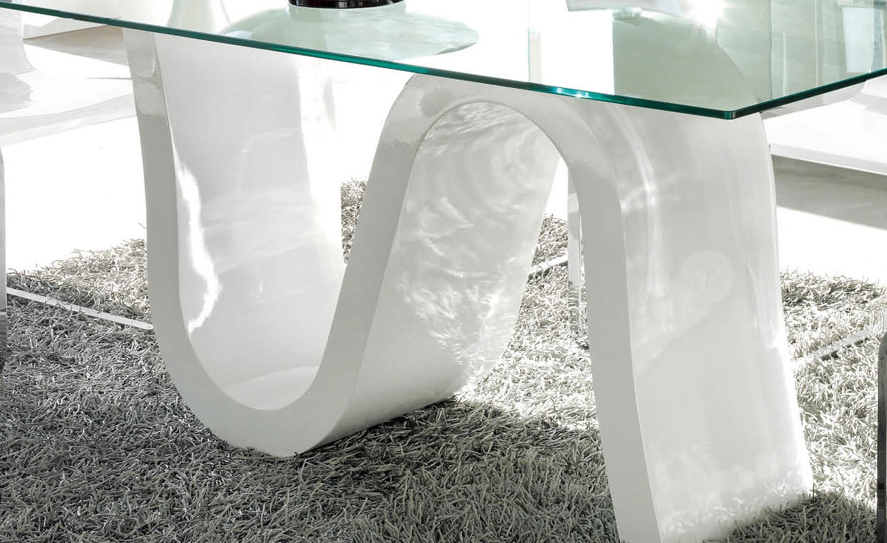 Contemporary Rectangular Glass Top Contemporary Dining Room - Click Image to Close