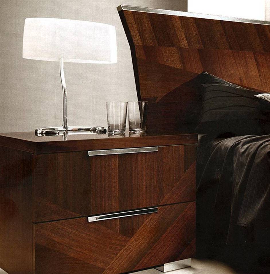 Made in Italy Wood High End Contemporary Furniture in Brown Lacquer - Click Image to Close