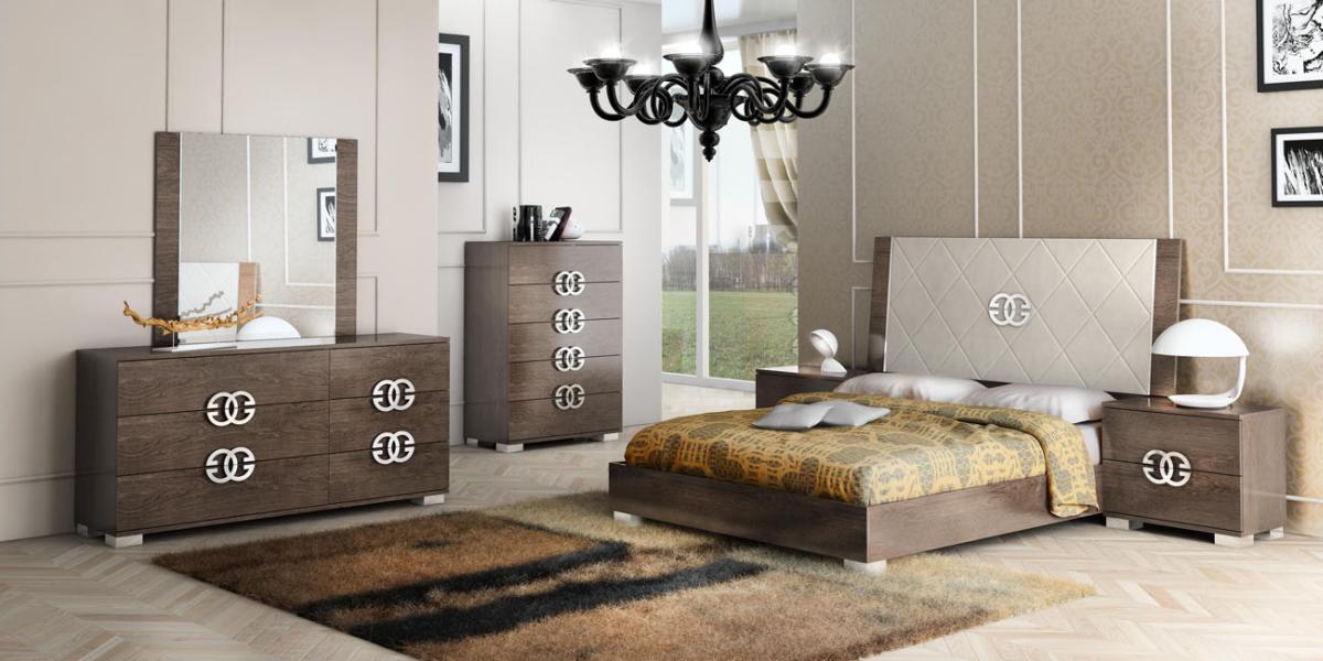 Made in Italy Elegant Leather High End Bedroom Sets San Bernardino