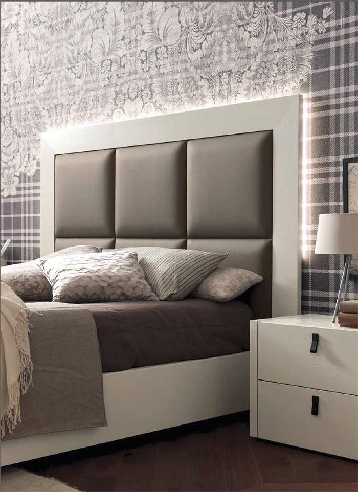 Made in Italy Leather Modern Contemporary Bedroom Designs feat Light - Click Image to Close