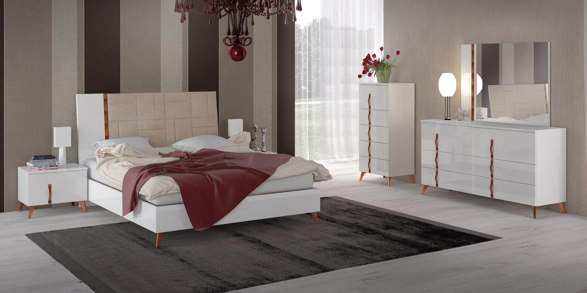 Made in Italy Leather Elite Modern Bedroom Sets with Extra ...