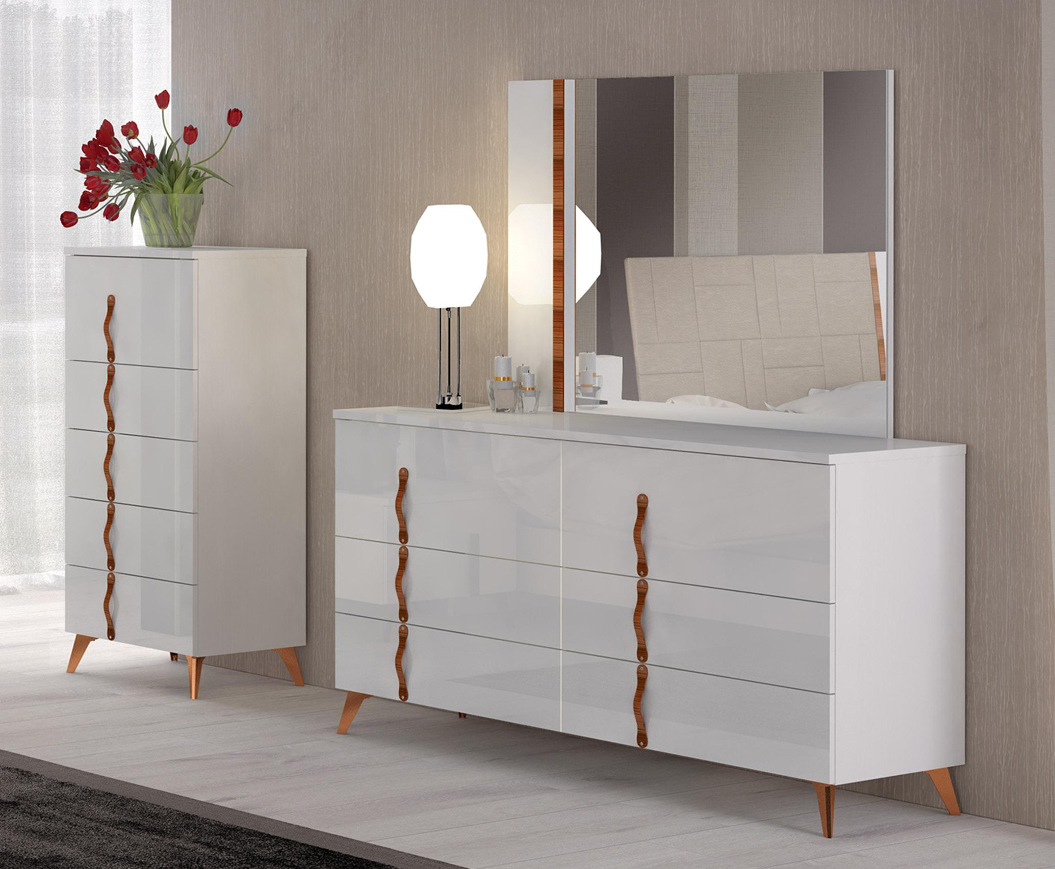 Made in Italy Leather Elite Modern Bedroom Sets with Extra Storage - Click Image to Close