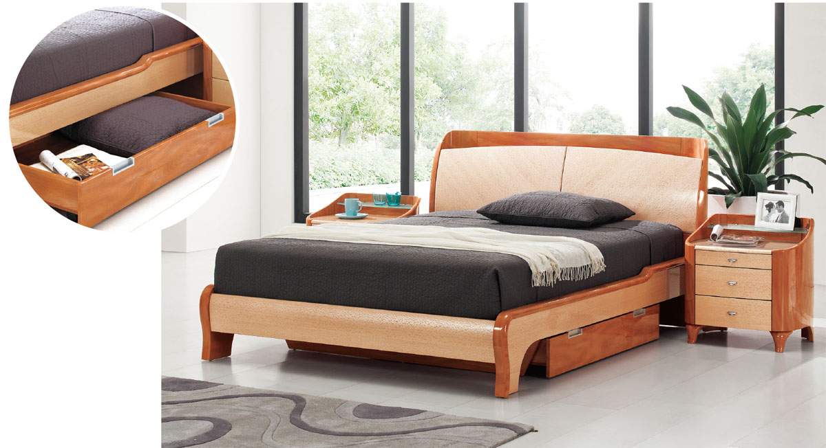 Exotic Wood Modern High End Furniture with Extra Storage - Click Image to Close