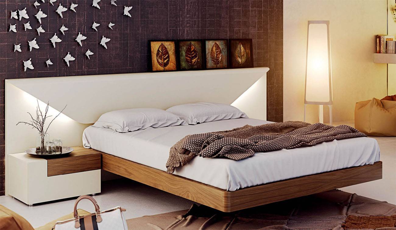 Fashionable Wood Designer Bedroom with Extra Storage - Click Image to Close