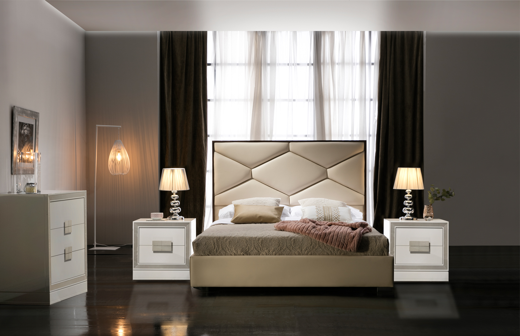 Leather Headboard High End Bedroom Furniture New York New York ESF