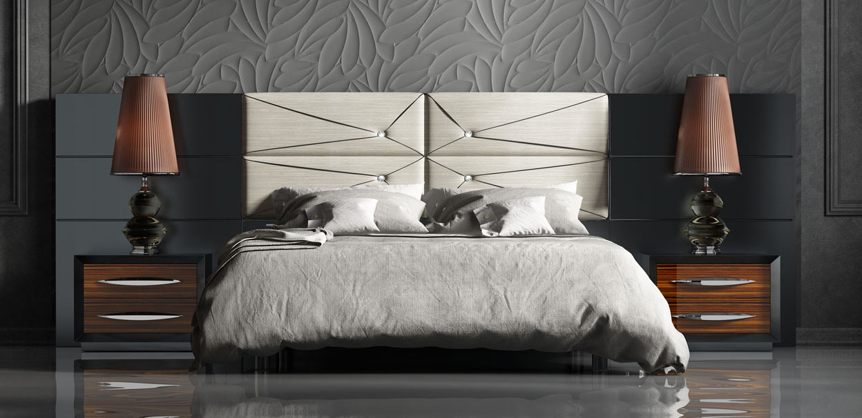Made in Spain Quality High End Modern Furniture with Extra Large Headboard - Click Image to Close
