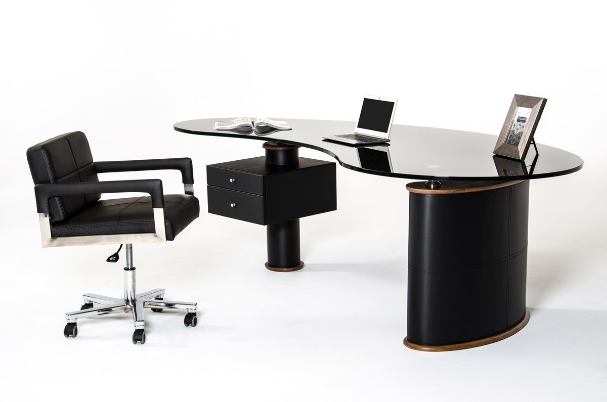 Black Modern Executive Desk With Walnut Accent San Diego California Black Modern Executive Desk With Walnut Accent San Diego California Vig Robertson