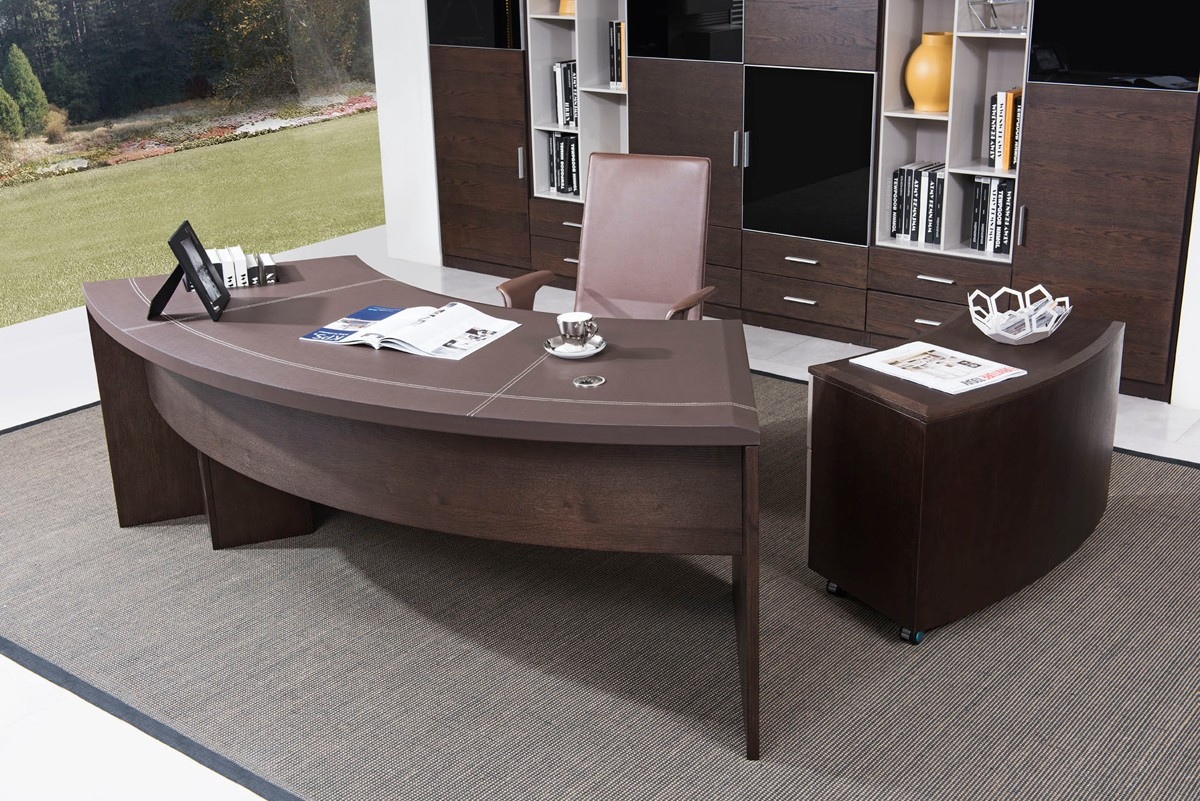 Contemporary Executive Desk Modern Black Wood Executive Desk