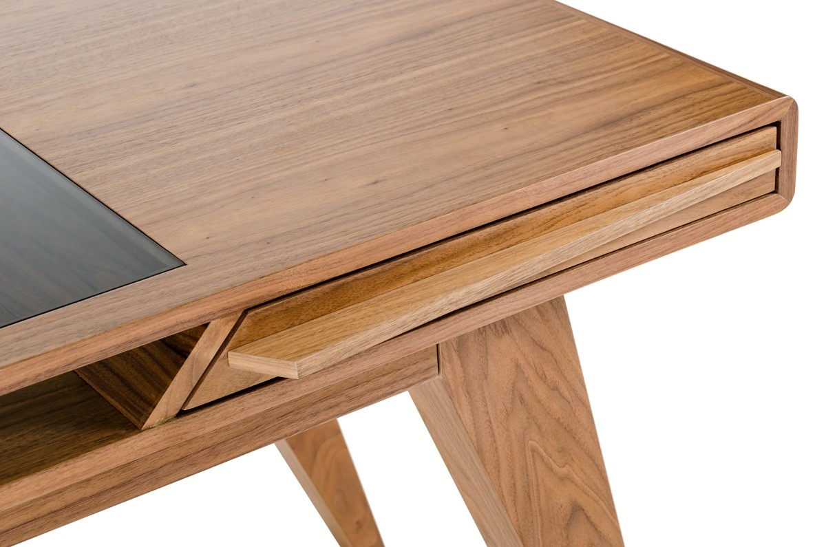 Walnut Home Office Desk Furniture Los Angeles California VIG-Soria
