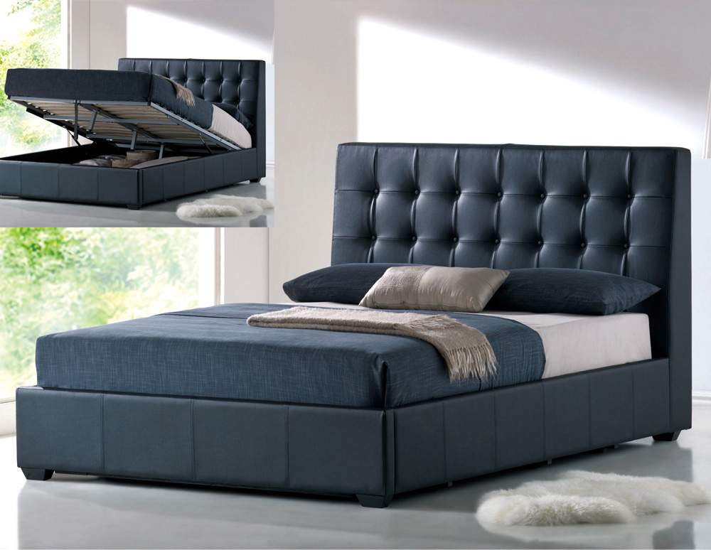 stylish leather luxury platform bed with extra storage stylish leather luxury platform bed with extra storage