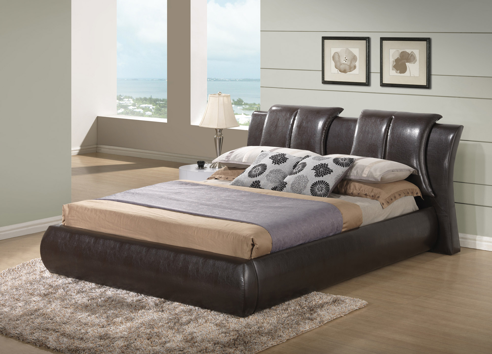 High class Leather Luxury Platform Bed New York New York GF8269