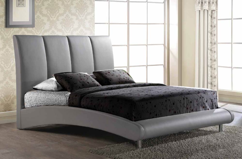 Overnice Leather Platform and Headboard Bed - Click Image to Close