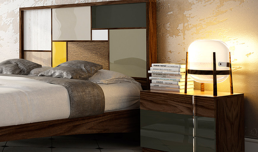 Extravagant Wood Luxury Platform Bed - Click Image to Close