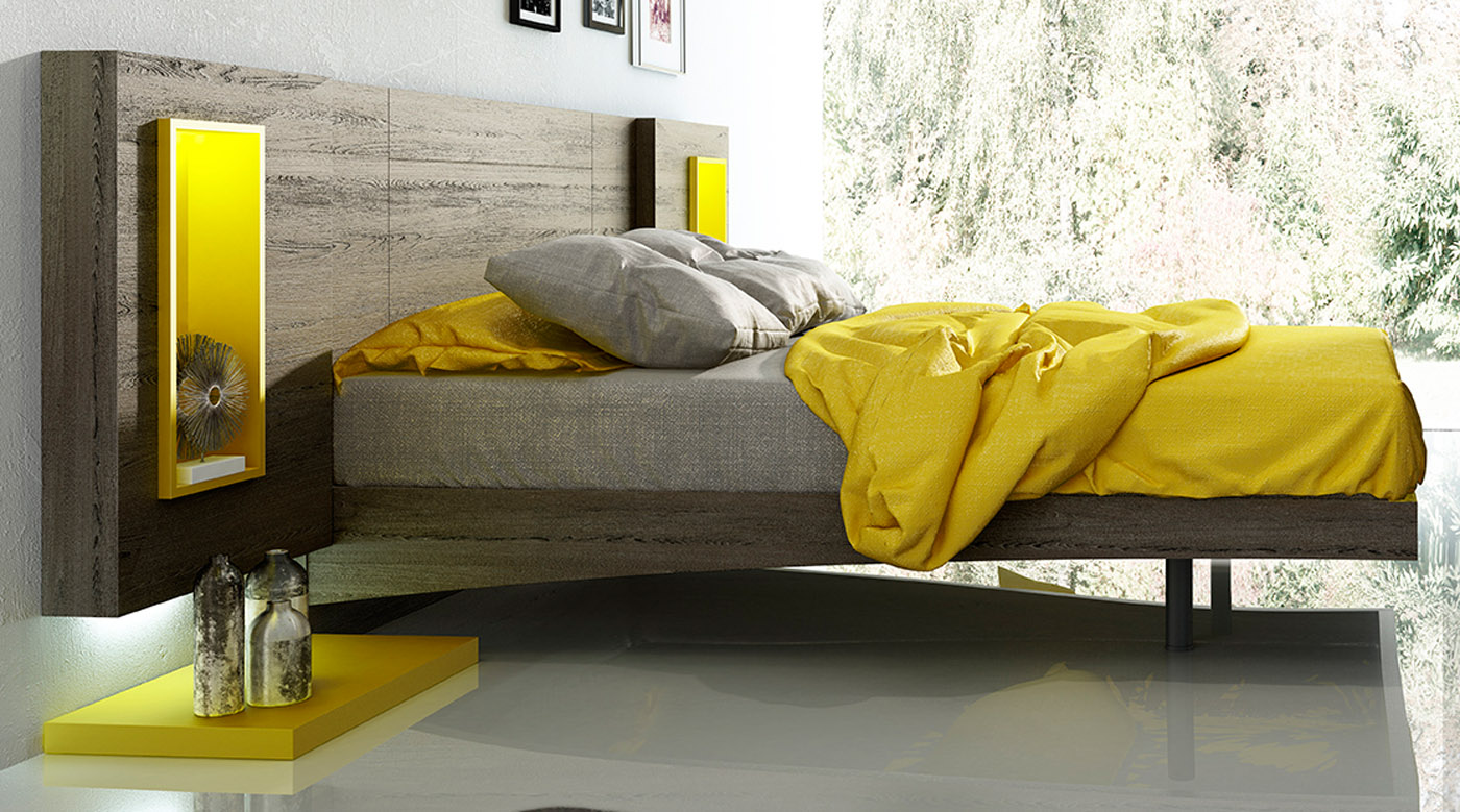 Elegant Quality Modern Platform Bed - Click Image to Close