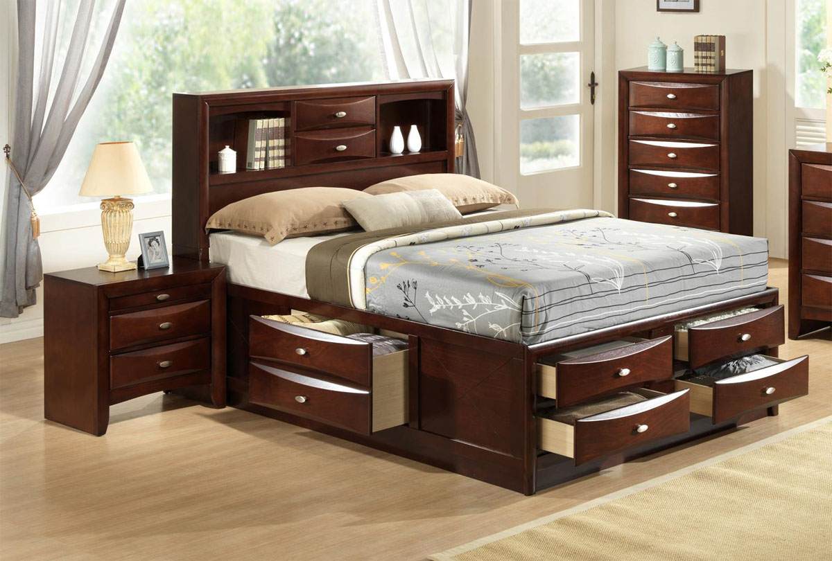 Exquisite Wood Elite Platform Bed with Extra Storage ...
