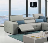 Luxury footrest leather couches and reclining sectionals