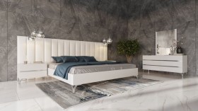 Extravagant Quality Modern Furniture Design Set with Leather Bed