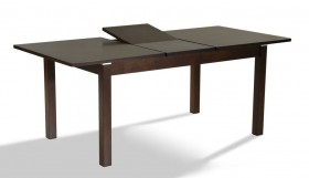 Dark Walnut Extendable Contemporary Dining Table