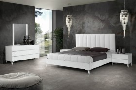 Made in Italy Leather Elite Modern Bedroom Sets with Extra Storage
