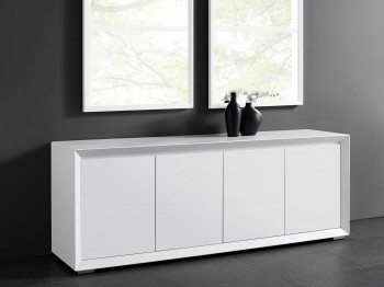 Modern 4 Doors High Gloss White Buffet for Living Room Modern 4 Doors High Gloss White Buffet for Living Room