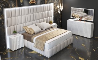 Fashionable Wood Designer Bedroom with Extra Storage