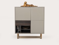 Modern Grey and Ebony Tall Buffet for Dining Room Modern Grey and Ebony Tall Buffet for Dining Room