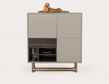 Modern Grey and Ebony Tall Buffet for Dining Room Modern Grey and Ebony Tall Buffet for Dining Room