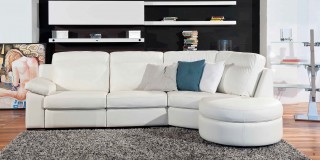 Contemporary Modern Top-Grain Italian Sectional