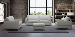 Tonga Contemporary Italian Full Leather Sofa Set