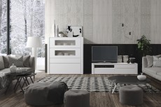 Elegant Matte White Wall Unit Elegant Matte White Wall Unit
