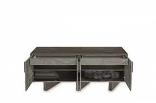 Modern Grey Volcano and Eucalyptus Oak Buffet