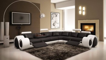Contemporary Bonded Leather Sectional Contemporary Bonded Leather Sectional