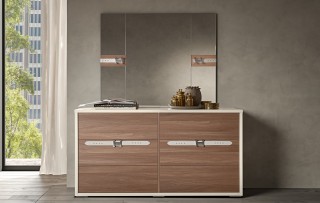 Made in Italy Wood Designer Bedroom Furniture Sets with Optional Storage System