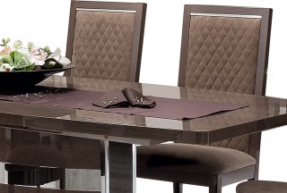 Unique Rectangular in Wood Modern Dining Set