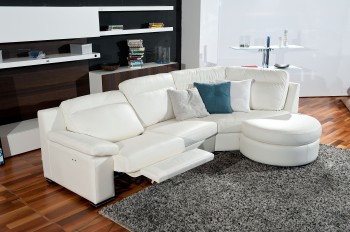 Contemporary Modern Top-Grain Italian Sectional