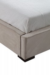 Exotic Wood High End Platform Bed with Easy to Clean Fabric