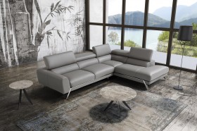 Sophisticated Top-Grain Leather Sectional