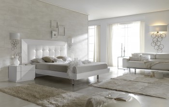 Durable Leather Modern Platform Bed Durable Leather Modern Platform Bed
