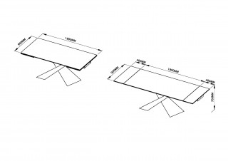 Contemporary Dining Set with Rectangular Top