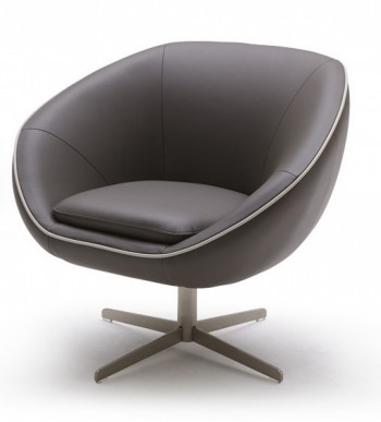 Classic Black Bonded Leather Swivel Base Chair
