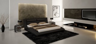 Unique Wood High End Platform Bed